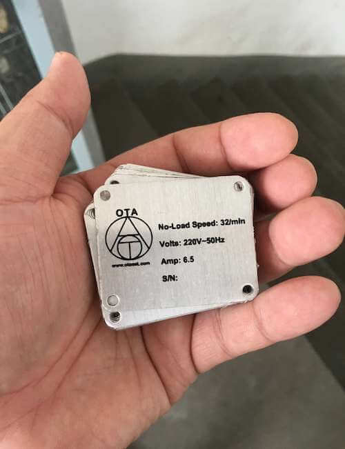 OTA Fiberglass Label